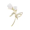 Estilo K del Nuevo Tulipán Broche Exquisito de Gama Alta, Ramillete de Moda y Elegante, Accesorios para Abrigos y Trajes de Mujer, Chapado en Oro Cobre