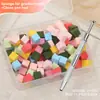 Novo Conjunto de Esponjas para Nail Art com Esponjas Quadradas Pequenas e Pegadores para Cobrir Linhas Livres e Criar Efeitos de Blush Degradê