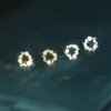 Brincos de argola quadrados em prata de lei S925 brincos de folha com zircônia brincos femininos outono 2021 nova moda brincos de alta qualidade
