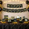Nova faixa de decoração de Ano Novo Feliz na cor champanhe da Amazon e suprimentos de decoração para festas