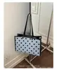 Bolso grande de lona holgado con lunares para mujer, nuevo bolso de mano para el verano 2026, para el trabajo, para ir al trabajo, de un solo hombro, para debajo del brazo