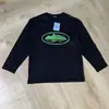 Camisetas Casuales Sueltas de Manga Larga Raglán con Bloques de Color Estampado de Letras Alcatraz para Hombre y Mujer Marca de Moda al por Mayor Transfronteriza