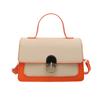Moda Tendencia Diseño de Nicho 2025 Modelo Nuevo Patchwork Bolso Cuadrado Pequeño de Gama Alta Bolso de Hombro con Hebilla de Cierre Simple y Elegante para Mujer