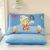 Almohada larga de gofre de dibujos animados de seda de hielo floral para que las niñas duerman en la cama, almohada para las piernas para dormir de lado, cojín de maternidad