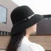 Nuevo estilo sombrero mujer verano mostrador mismo estilo sombrero de pescador sombrero tipo cubeta moda protección solar sombrero para el sol todo combina estilo occidental plegable sombrero de copa
