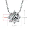Collar de Girasol, Diseño de Flor de Brocado de Lujo Ligero, Plata S925, 60 Puntos, Colgante de Diamante Sintético de 1 Quilate, Mismo Estilo que en Xiaohongshu