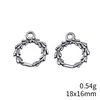 18x16mm 0.54g Prata Antiga Comércio Exterior Aliexpress Mais Vendido Pingente de Anel Ramo de Oliveira