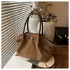 Bolsa de Tote Transparente de Gran Capacidad Transfronteriza 2025 Plegada Retro Versátil para Trabajo Viajes Hombro Axila Bolso Retro