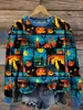 Sudadera de Halloween Transfronteriza Sudadera con Estampado de Halloween Cuello Redondo Americano Sudadera para Mujer Chaqueta de Otoño Estilo Mujer