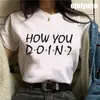Camiseta Divertida de Dibujos Animados Amigos Programa de TV Moda Transfronteriza Aliexpress Amigos Original para Mujer