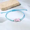 Joias Transfronteiriças Novo Cuidado para a Saúde da Mulher Pulseira Fita Rosa Dia de Conscientização sobre o Câncer de Mama Pulseira Ajustável Presente de Feriado