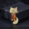 Broches de Traje de Animal de Alta Gama de Venta Caliente Transfronteriza Europea y Americana para Hombres y Mujeres, Pines de Solapa de Ropa Versátiles y de Moda Personalizados con Incrustaciones de Diamantes de Aleación