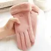 Guantes de Gamuza para Mujer con Forro de Felpa Engrosados Calientes de Invierno Lindos Guantes de Lana para Mujer Montar a Caballo a Prueba de Frío Ciclismo a Prueba de Viento