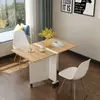 Mesa de Comedor Plegable Ultradelgada para Uso Doméstico, Mesa de Comedor Rectangular Pequeña Retráctil, Mesa Plegable Ultradelgada para Apartamentos Pequeños