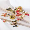 Estilo Infantil Variedad de Acero Inoxidable 304 Colgantes Pequeños que Gotean Aceite DIY Corazón de Niña Colgante Lindo Accesorios para Joyería