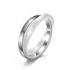Hebilla de acero de titanio estilo japonés y coreano anillo doble de cerámica anillo anillo simple cruz doble color temperamento pulsera de pareja anillo de cola