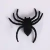 Aranha de Plástico Preta de Halloween Brinquedo de Pegadinha de Dia da Mentira Aranha Grande Aranha Aveludada Acessórios DIY