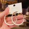 Brincos Redondos Geométricos Gota de Óleo Retro Agulha de Prata Moda Personalidade Brincos Simples Nicho High-End Versáteis para Mulheres