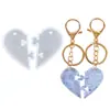 Moldes de Resina de Cristal para Rompecabezas de Corazón para Pareja y Otras Formas, Moldes de Silicona para Broches en Forma de Corazón, Resina, Etc.