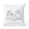 Funda de almohada transfronteriza, diseño simple, funda de cojín cuadrada para dormitorio o sala de estar, cojín para respaldo de sofá, funda de almohada impresa por un lado