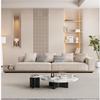 Sofá italiano moderno y sencillo Horizon para apartamentos pequeños, villas, grandes, planos, con filas rectas, de tela de lino y algodón.