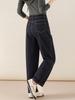 Jeans Scimitar Estampados con Puño para Mujer Xinge, Nuevos de Otoño, Holgados, de Cintura Alta, Adelgazantes, Rectos, de Pierna Ancha, Cortos