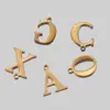 Pendente Letra Inglês A-Z de Aço Inoxidável Mais Vendido Transfronteiriço Titânio Ouro 18K Acessórios de Joias Pingentes DIY para Roupas
