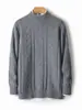 Suéter de Lana para Otoño e Invierno para Hombre, Engrosado, Cuello Alto Medio, Jersey Jacquard, Holgado, Casual, Tejido, Talla Grande, Camiseta Base para Hombre