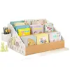 Estantería para niños caja de almacenamiento de libros de escritorio organizador de escritorio estante para mesita de noche o ventana salediza estante para libros ilustrados de lectura para bebés