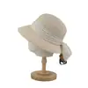 Elegante y Moderno Sombrero de Pescador Estilo Francés para Mujer, Sombrero de Paja para Sombrear al Aire Libre, Versátil Sombrero de Protección Solar para Playa y Costa