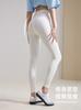 89085#2025 Nuevos pantalones de tiburón elásticos finos y suaves para la piel, leggings recortados de cintura alta Joker para mujer