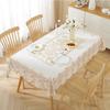 Mantel Impermeable y a Prueba de Aceite Sin Lavado Anti-Escaldaduras Mantel Rectangular Mantel para Mesa de Centro Cubierta de Mantel de Plástico Mantel para Sala de Estar Estampado en Caliente