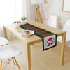 Bandera de Mesa Navideña Nueva Transfronteriza Lino Creativa Impresa Muñeco de Nieve Anciano Mantel Individual Ambiente Decoraciones de Mesa Navideñas