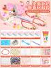 Pulsera hecha a mano DIY Jabón Arcoíris juguete de minería arqueológica tesoro niños niña pequeña búsqueda del tesoro caja sorpresa