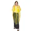 Impermeable Desechable Transparente para Adultos, Engrosado y Alargado, Poncho de Lluvia Desechable Impermeable Portátil de Una Pieza para Todo el Cuerpo