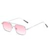 2062 Gafas de Sol Metálicas Cuadradas con Gradiente Atardecer Doble Puente para Hombres y Mujeres Venta al por Mayor de Gafas Amazon Protección UV