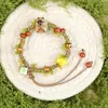 Pulsera de cerámica de Jingdezhen, nueva y que no se decolora, para estudiantes mujeres, pulsera de cuentas de estilo antiguo, pulsera de cerámica fresca y moderna