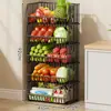 Estante Cesta de Verduras de Cocina de Pie Multicapa Estante para Frutas y Verduras Cesta de Almacenamiento Almacenamiento de Snacks Removible Multifuncional