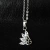 Venta al por mayor directa de fábrica nuevo colgante de plata para mujer moda personalidad Joker circonita cadena para suéter collar