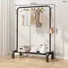 Resistente perchero de pie para uso doméstico en el dormitorio, perchero sencillo para colgar ropa, tendedero para balcón