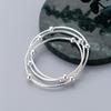 S925 Prata Japonês e Coreano Temperamento Feito à Mão DIY Rodada Bead Light Tube Três Círculos Pulseira de Prata Pulseira Feminina Jóias Factory Outlet C0261