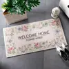Felpudo de Entrada Estilo Fresco Floral Simple Puerta de Entrada Desgaste Resistente Suciedad Resistente Anillo de Seda Felpudo Cortable Antideslizante