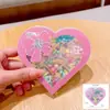 Set de dibujos animados para niños con cuentas, collar de niña, pulsera, rompecabezas, material para joyería DIY hecho a mano, bolsa, juguete, caja de regalo