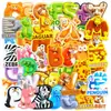 50 Peças de Adesivos de Letras de Animais de Pelúcia Fofos para Fronteira para Celular, Computador, Garrafa de Água, Decoração de Agenda, Adesivos de PP à Prova d'Água