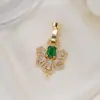 Broche para Collar de Perlas Color Oro 18K Conserva el Color Incrustado con Circonio Broche Universal de Mitad de Verano Accesorios de Joyería DIY para Pulseras Collares
