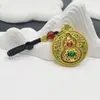 Dropshipping Criativo Seguro Cabacinha Areia Dourada Chaveiro Pingente de Carro Ornamento Sorte Prosperidade Presente Chaveiro