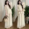 Traje de Vestido de Maternidad Celebridad de Internet 2025 Verano Nuevo Protector Solar Ropa de Embarazo Pantalones de Pierna Ancha Falda Conjunto de Dos Piezas para Mujeres Embarazadas