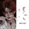 Pegatinas Faciales de Maquillaje Mate Nuevas de Halloween Transfronterizas para Fiestas y Actuaciones Festivas Pegatinas de Tatuaje Facial Temporales