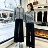 Cárdigan de punto a rayas, prenda exterior para mujer, primavera/otoño, estilo corto, inspirado en Corea, suave y elegante, corte holgado, adecuado para figuras petite, suéter, capa exterior, top de moda