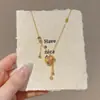 Estilo Étnico Nuevo Estilo Chino Bolsa de la Suerte Borla Esmalte Collar Exquisita Cadena para Suéter Versátil Cadena para Clavícula Venta al por Mayor